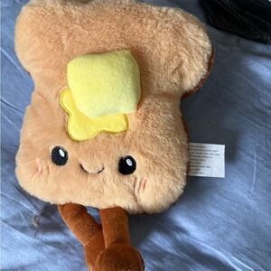 Plush Toast Stuffed Animal with Butter - Yellow & Brown